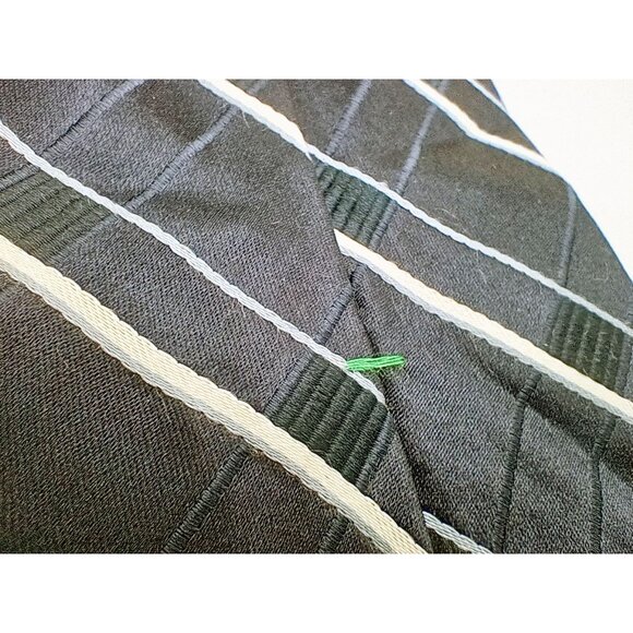 Tommy Hilfiger Mens Vintage Plaid Striped Necktie Navy & White Stripes Classic - Picture 8 of 16